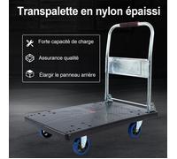 Chariot de transport - FOXSPORT - Pliable - Capacité 300 kg - Surface antidérapante - Maniabilité maximale