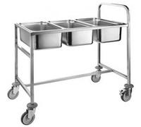 Chariot de Transport Inox pour Bacs GN - Pujadas - Inox