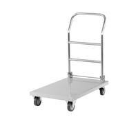 Royal Catering Chariot à Plateaux, 82x52x94 cm, Charge 330 kg, INOX | Chariot de Transport, Hauteur Plié 26 cm, Épaisseur de la Poignée 25 mm