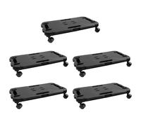 Chariots de transport 5 pcs noir polypropylène 200 kg