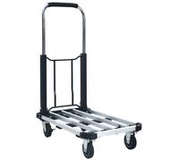 vidaXL Chariot de transport pliable 150 kg Aluminium Argenté