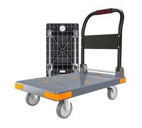 Chariot de Transport Pliable, Bai You Mei 200 kg 72 x 50 cm Grande Surface Portable Trolley- Diable Pliant,Aide au déménagement - Antidérapant (Gris) Chariot a Roulette de Jardin