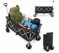 Chariot de transport pliable hypermotion xxl 250l tout-terrain 100 kg acier