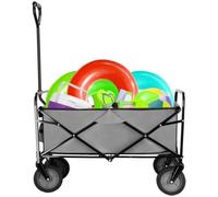 Chariot de transport pliable - SPRINGOS - Gris - Charge max 80 kg - 4 roues - Dimensions 54x65x90 cm
