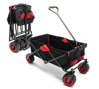 Wiltec Chariot de transport pliant Enfant - 1140 x 505 x 1170 mm - Charge max. 80 kg - avec Roues en plastique et une Poignée ergonomique - Diable Charette à main pour plage, pique-nique, tout terrain