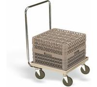Chariot de Transport pour Casiers à Vaisselle avec Anse 540 x 540 mm - Pujadas - Inox
