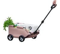 Chariot de transport pour chien et chat - Casquette pliable légère avec chariot roulant à 4 roues | Chariot de voyage portable, poussette pliable compacte adaptée aux animaux de compagnie, mobilité