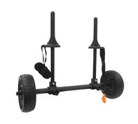 Chariot de transport pour kayak, largeur réglable de 6 à 28 cm, jusqu'à 45 kg, avec grandes roues, design vertical avec cadre renforcé, pour kayaks, canoës et SUP