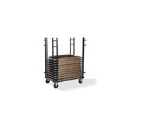 Chariot de transport pour tables de banquet rectangulaires dimensions ajustables - matériel chr pro - acier
