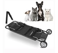 Chariot de transport robuste à roulettes pour animaux de compagnie de 113,4 kg avec maille respirante et assemblage sans outils pour vétérinaire, clinique vétérinaire à domicile