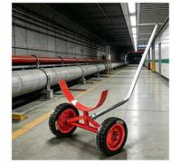 Chariot de transport robuste pour tuyaux carrés et ronds, capacité de 1000 kg, support en forme de U, chariot rotatif à 360° pour chantier