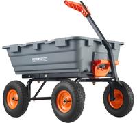 Chariot de transport VEVOR, diable de jardin avec cadre en acier facile à monter, chariot de jardin avec poignée transformable 2 en 1, brouette multi-usages d'une capacité de 680 kg, pneus de 33 cm