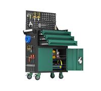 Chariot de travail roulant robuste avec tiroir et panneau perforé pour l'organisation du garage et de l'atelier