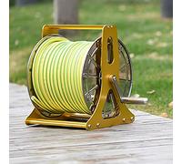 Chariot de tuyau d'arrosage robuste en acier inoxydable - Dévidoir portable pour le rangement en extérieur, design en métal durable, mobilité facile pour une utilisation dans le jardin, capacité de