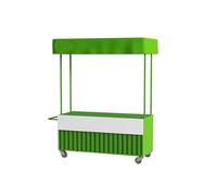 Chariot De Vente Ambulant pour Limonades, Extérieur Chariot À Snacks Pour La Rue, Glaces Et Hot-Dogs - Stand De Vente, les marchés agricoles et les foires(Green,130cm/51.1in)