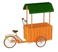 Chariot De Vente Mobile, Chariot Alimentaire Pour Entreprise, Conception Pour Vélo, Pneus En Caoutchouc, Housse Imperméable, Pour Les Rues Commerçantes, Les Plages(Orange,With sunshade)