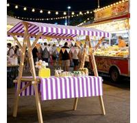 Chariot De Vente Mobile Pliable Stand De Marché en Bois avec Auvent pour Marchés De Producteurs Vente De Rue,01,150cm/59in
