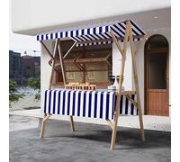 Chariot de vente pliable avec auvent - Présentoir portable pour marchés alimentaires de rue et festivals
