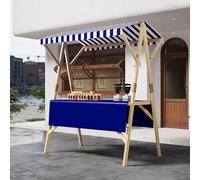 Chariot de vente pliable avec auvent - Présentoir portable pour marchés alimentaires de rue et festivals