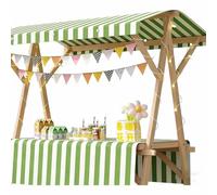 Chariot De Vente Portable Avec Auvent, Stand De Marché En Bois Et Pliable, Pour Restauration Ambulante, Kiosque Mobile, Marchés Fermiers, Foires, Snacks, Glaces, Artisanat(Green1,47.2in/120cm)