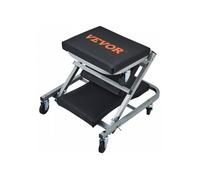 Chariot de Visite et Tabouret d'Atelier 2 en 1, pliable, capacité 136 kg, 6 roues, garage