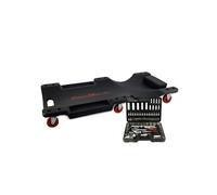 Chariot de visite Kraft Müller, vidange véhicule Set pour Mécanicien, Coffret 108 pcs Clé à Cliquet Douille Acier Vanadium