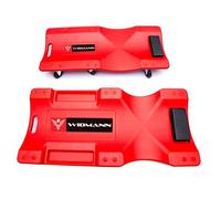 Chariot de visite Widmann Mécanicien Garagiste Planche de travail pour vidange véhicule 6 roulettes pivotantes Rouge
