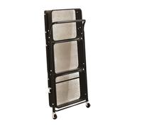 Chariot de voyage pliable avec poignée en acier Support de rangement mobile pour le shopping et les voyages Chariot utilitaire léger pour un transport facile