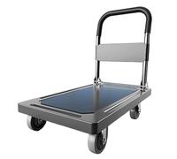 Chariot Demenagement, Chariot A Roulette, Facile À Ranger, Capacité de Charge 400 Kg, Adapté pour Entrepôt, Jardin, Épicerie, Hôpital(Black,Medium)