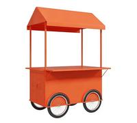 Chariot D'épicerie Avec Roues Durables Et Robustes, Protection Contre La Pluie Le Soleil, Conception De Stockage Grande Capacité(Orange,185x85cm/72.8x33.5in)