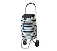 Chariot d'épicerie léger et pliable portable avec 4 roues en aluminium pour un transport sans effort des courses et plus encore