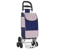 Chariot d'épicerie pliable, monte-escalier de 3 l, diable portable pour un transport facile, idéal pour le shopping et une utilisation en extérieur (couleur : bleu)
