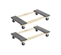 Chariot Déplace Meubles Mobile en Bois Charge 454 kg 2PCS avec 4 Roulettes