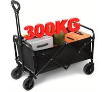Chariot d'équipement d'athlétisme pliable | Chariot de camping grande capacité | Chariot multifonction pliable pour l'extérieur | Capacité de charge 300 kg, réglable, convient pour l'athlétisme/le cam