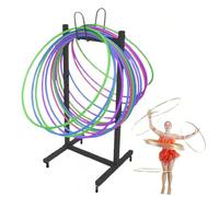 Chariot d'équipement sportif pour cerceaux et cordes à sauter - Organiseur mobile avec roues pour gymnastique - Parfait pour les cours d'éducation physique élémentaire