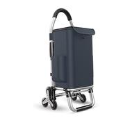 Chariot d'escalier à 6 roues avec capacité Cadre en aluminium léger Sac Oxford détachable Idéal pour les courses et plus encore