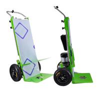 Chariot d'escalier électrique avec poignée réglable et capacité de 400 kg pour usage domestique et commercial