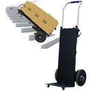 Chariot d'escalier électrique, capacité de charge de 200 kg, diable robuste avec poignée pliable et frein à roue solide pour un transport facile des escaliers