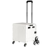 Chariot d'escalier pliable avec poignée télescopique réglable, chariot utilitaire portable sur roues pour jardin, camping et transport facile