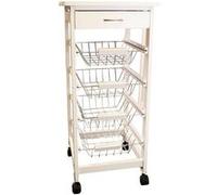 Chariot, desserte de cuisine St Helens Home and Garden, avec 4 roulettes et 4 paniers métallique G