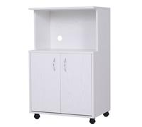 Chariot desserte moderne desserte pour cuisine 60L x 40l x 97H cm niche micro-ondes blanc 60x40x97cm Blanc