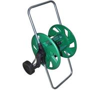 Jardibric - Chariot Dévidoir d'Arrosage sans Tuyau - Capacité de 45 m pour Tuyau Ø 15 mm - Facile à Manœuvrer grâce à Ses Roues et Manivelle pour Un Enroulage Pratique