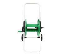 Chariot dévidoir de tuyau avec tuyau et roues - Peut contenir jusqu'à 50 m de tuyau - Robuste et durable - Convient pour le jardin, la pelouse, la ferme (vert)