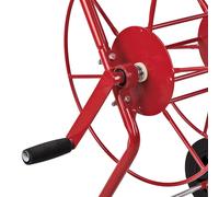 Chariot dévidoir en métal pour tuyau d'arrosage Chariot dévidoir rouge avec adaptateur 3/4