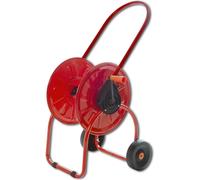 Chariot dévidoir métallique 50m 1/2" en acier peint par poudrage