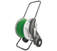 Chariot dévidoir sur roues équipé - TECHNO - 15mm x 25m - Avec raccord et lance