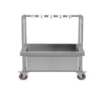 Chariot d'évier autoportant en acier inoxydable avec support for serpillière, idéal for les garages, les salles à manger, les cuisines, le camping et les jardins.(47in/120cm)