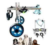 Chariot d'exercice pour chien en fauteuil roulant réglable, marcheur assisté par fauteuil roulant pour animaux de compagnie pour membres postérieurs paralysés, voiture de rééducation en faut