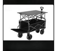 Chariot d'extérieur pliable pour camping, pique-nique, plage, pêche, voyage - Très grand chariot utilitaire à tirer à la main pour un transport facile