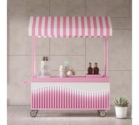 Chariot d'extérieur portable avec présentoir mobile pour alimentation de rue et marchés agricoles